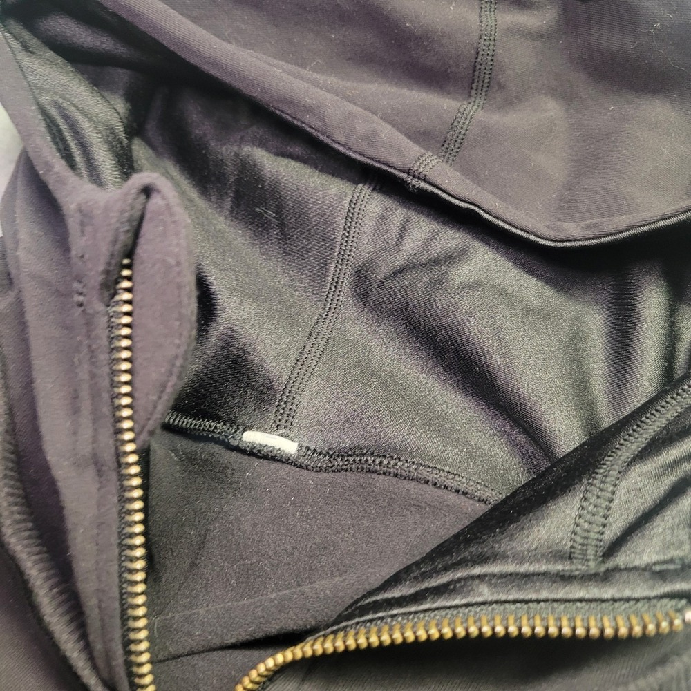 Lululemon Full Zip Hoodie Black Fleece Namaskar Jacket Womens 6 Gym Running - Picture 5 of 13